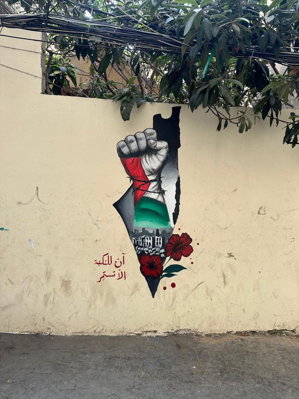 جداريات في مخيم البداوي بعدسة جنين القاضي