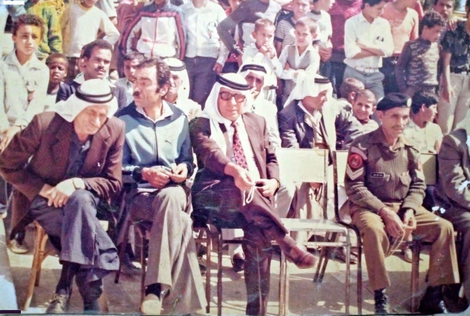 من مشاركة المجتمع المحلي في مخيم الحصن لنشاطات وفعاليات مدرسة ذكور مخيم الحصن 1980