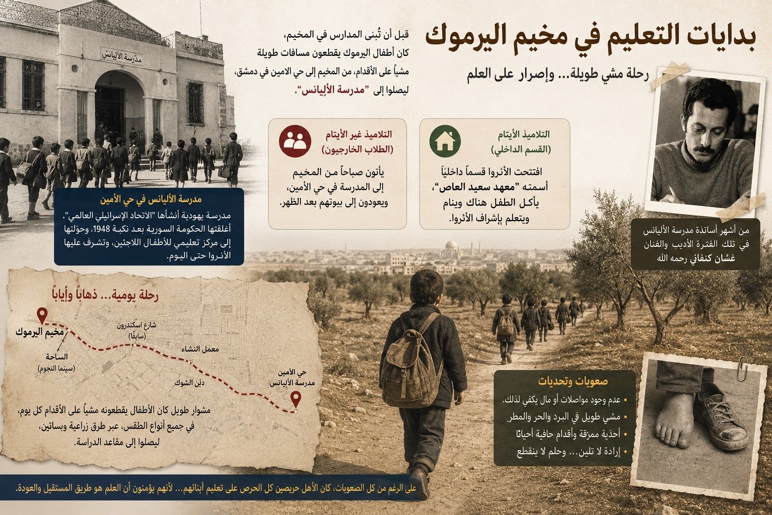 المرحلة المبكرة جداً للتعليم في مخيم اليرموك  | موسوعة المخيمات الفلسطينية