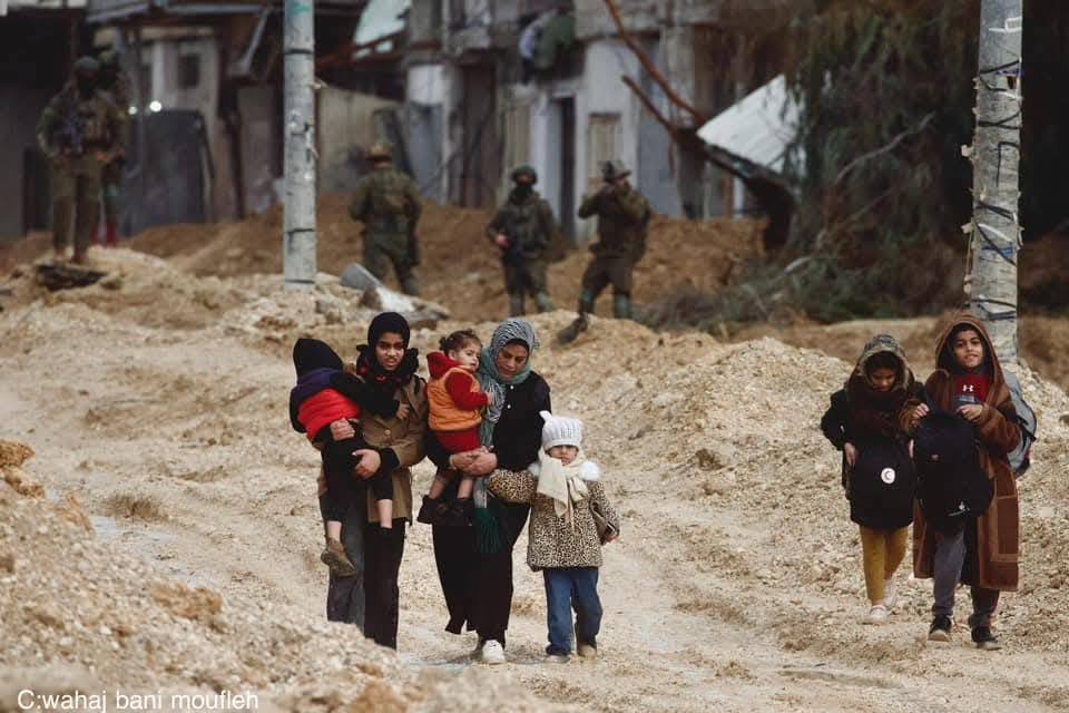 نزوح أهالي مخيم نور شمس بتاريخ11/فبراير /2025