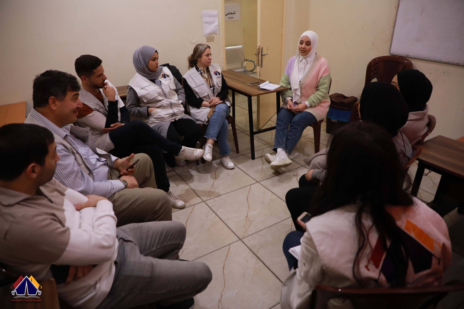 توثيق فريق موسوعة المخيمات الفلسطينية لأعمال مركز البرامج النسائية بمخيم البداوي