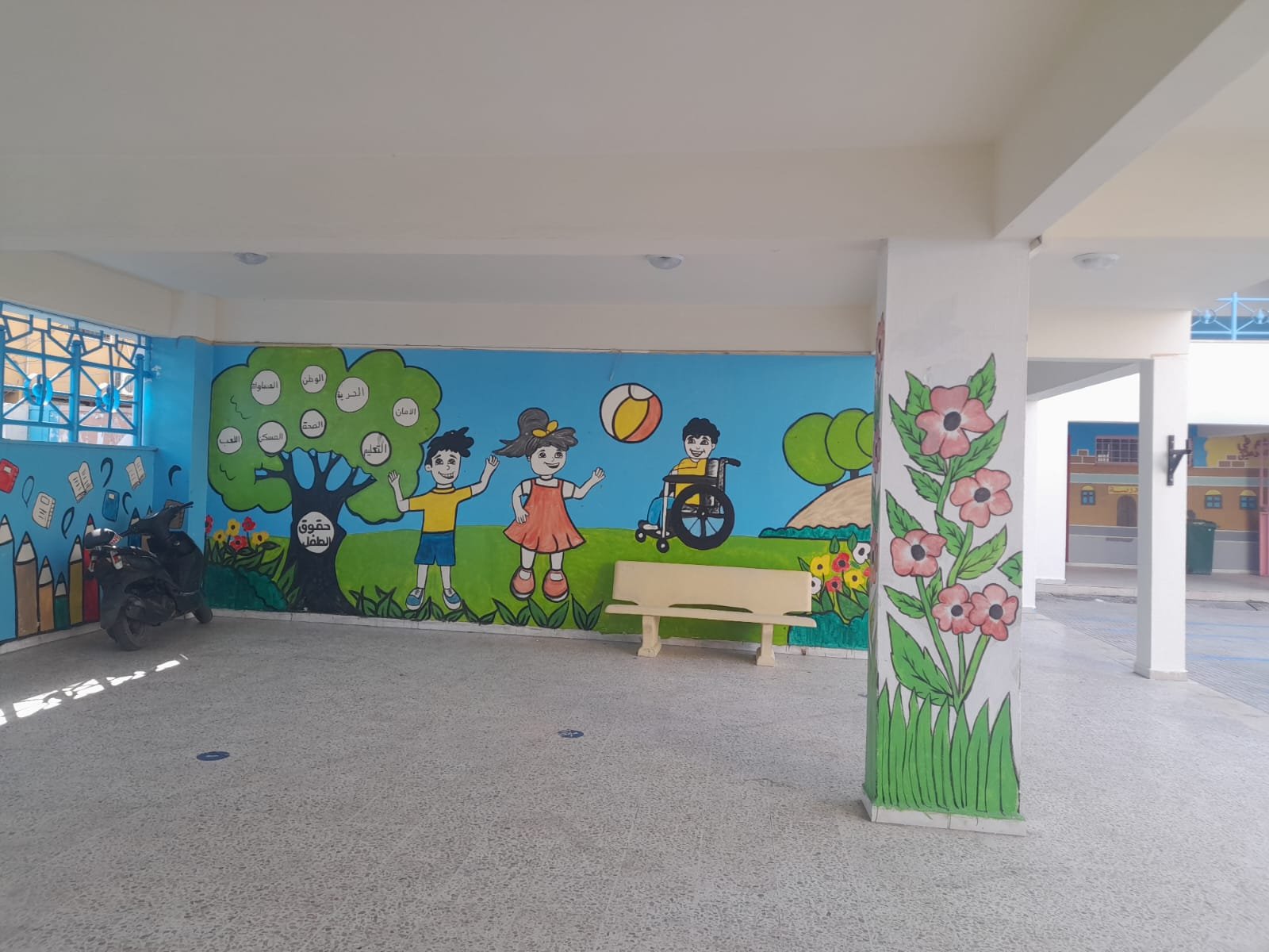 من استعدادات مدرسة نمرين في مخيم البص لبدء العام الدراسي الجديد 2025-2026 تصوير سمر محمد