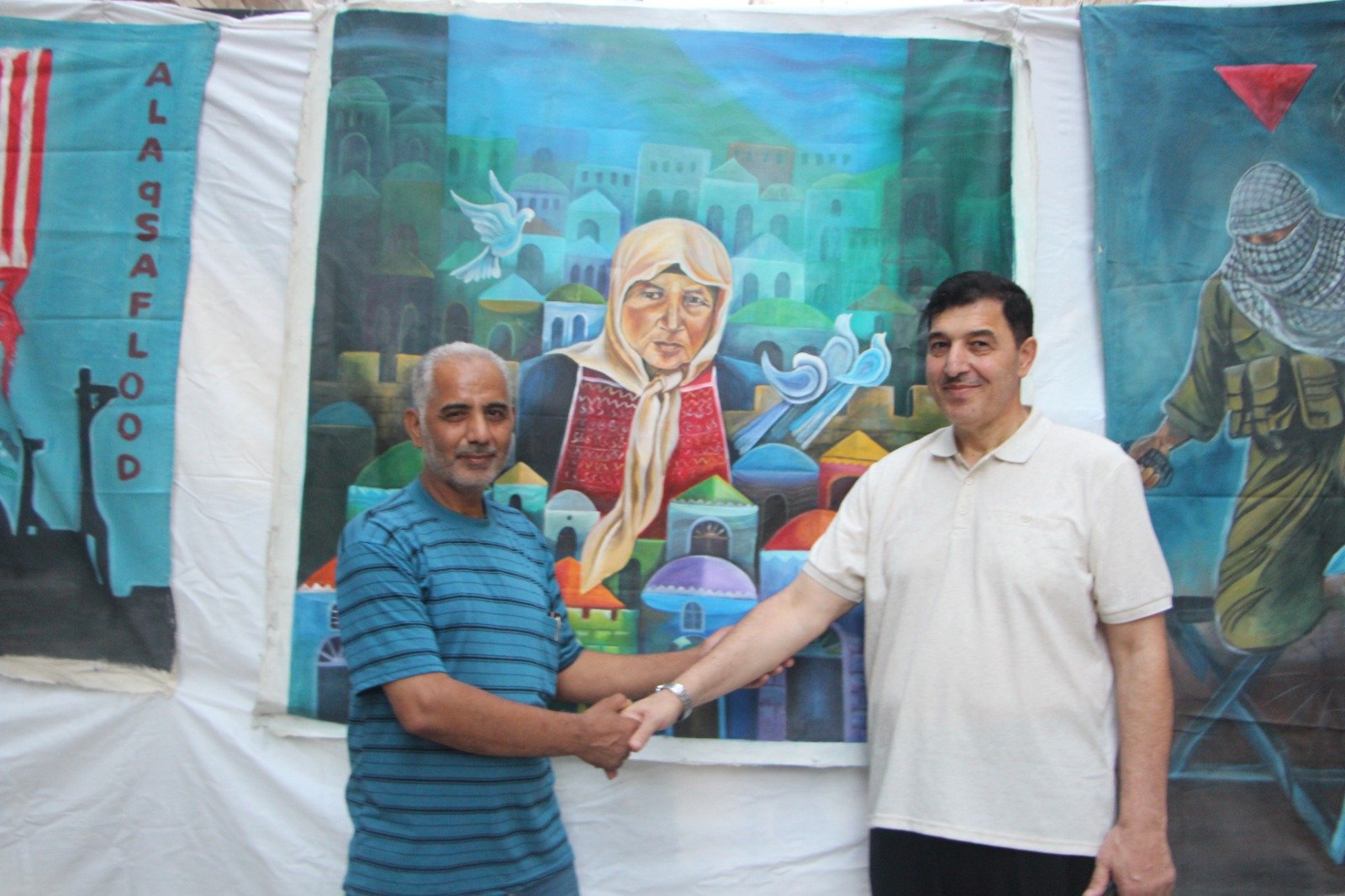 موسوعة المخيمات الفلسطينية تزور معرض: غزة يا جرحنا المفتوح، للفنان التشكيلي علي جروان ولمؤسسة كوشان، بعدسة لين محمد